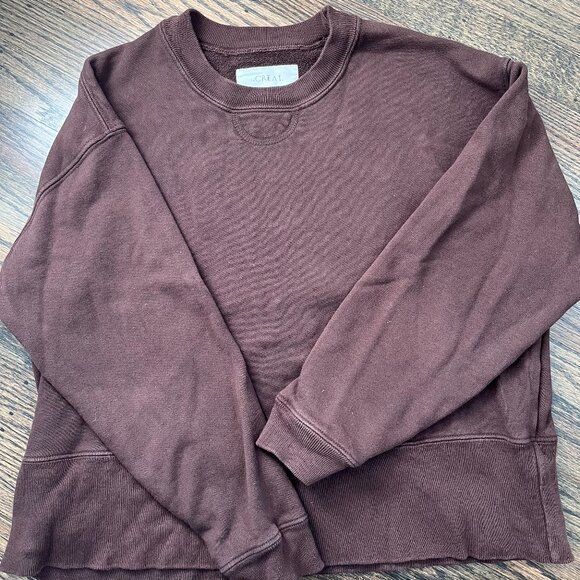 THE GREAT. The League Sweatshirt, Brown, Small - Picture 7 of 7